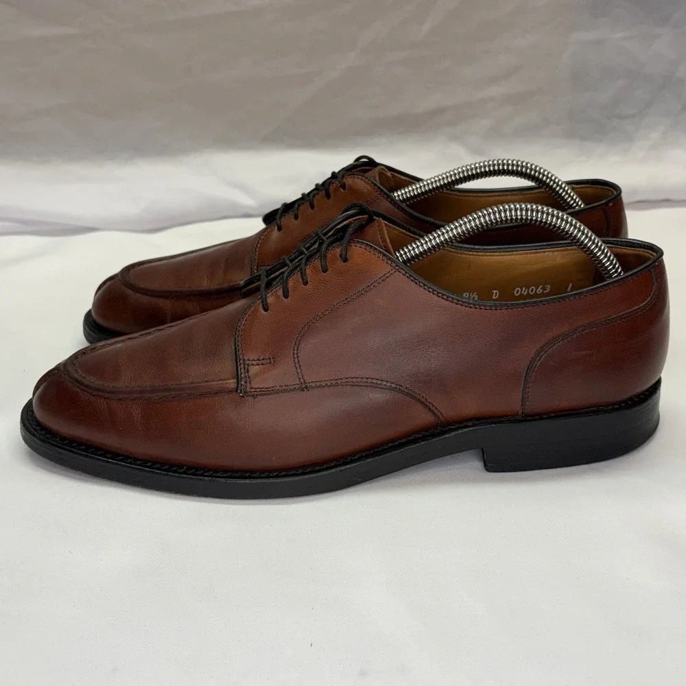 Allen Edmonds Bradley Split Toe Brown‎ Leather Shoes Mens 9.5 D